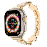 Cinturino per orologio a catena in lega di zinco con fiore a 5 petali, For Apple Watch SE 2023 44mm, For Apple Watch SE 2023 40mm, For Apple Watch Ultra 2 49mm
