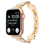 Cinturino per orologio a catena in lega di zinco con fiore a 5 petali, For Apple Watch SE 40mm, For Apple Watch SE 44mm, For Apple Watch Series 6 40mm
