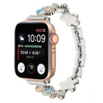 Cinturino per orologio a catena in lega di zinco con fiore a 5 petali, For Apple Watch Series 6 44mm, For Apple Watch Series 5 44mm, For Apple Watch Series 5 40mm
