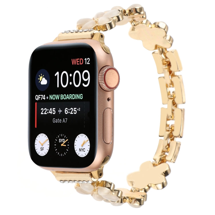 Cinturino per orologio a catena in lega di zinco con fiore a 5 petali, For Apple Watch Series 3 42mm, For Apple Watch Series 2 42mm, For Apple Watch Series 2 38mm