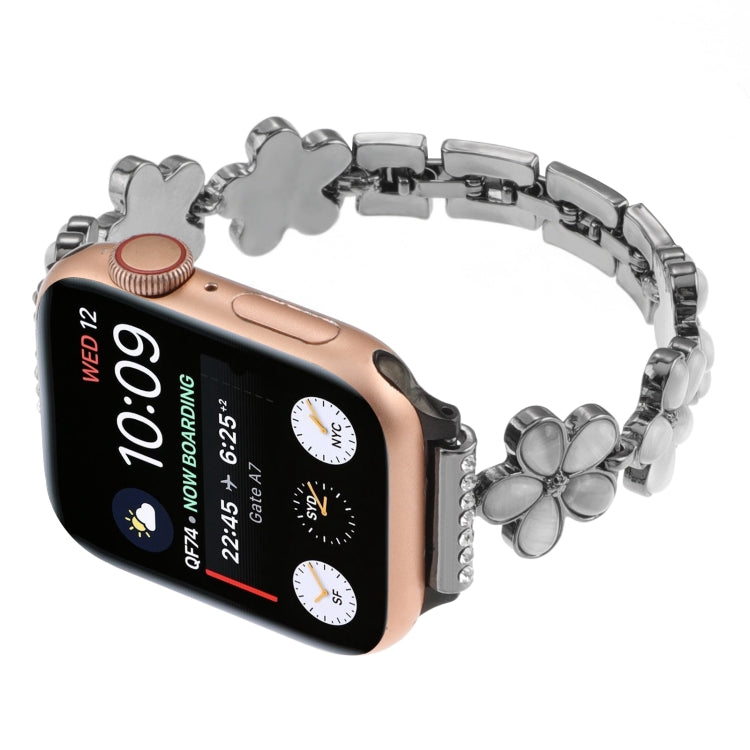 Cinturino per orologio a catena in lega di zinco con fiore a 5 petali, For Apple Watch 42mm, For Apple Watch 38mm