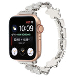 Cinturino per orologio a catena in lega di zinco con fiore a 5 petali, For Apple Watch 42mm, For Apple Watch 38mm