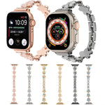 Cinturino per orologio a catena in lega di zinco con fiore a 5 petali, For Apple Watch SE 2022 44mm, For Apple Watch Series 7 41mm, For Apple Watch Series 7 45mm