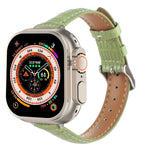 Cinturino sottile in pelle di coccodrillo, For Apple Watch SE 2023 44mm, For Apple Watch SE 2023 40mm, For Apple Watch Ultra 2 49mm
