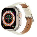 Cinturino sottile in pelle di coccodrillo, For Apple Watch Series 9 45mm, For Apple Watch Series 9 41mm, For Apple Watch Ultra 49mm