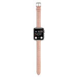Cinturino sottile in pelle di coccodrillo, For Apple Watch SE 2022 44mm, For Apple Watch Series 7 41mm, For Apple Watch Series 7 45mm