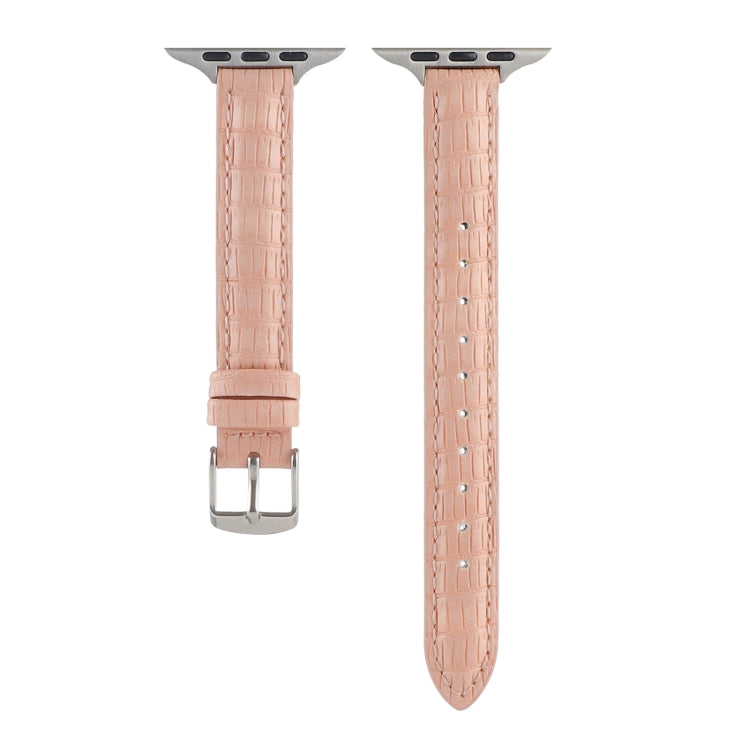 Cinturino sottile in pelle di coccodrillo, For Apple Watch Series 4 44mm, For Apple Watch Series 4 40mm, For Apple Watch Series 3 38mm