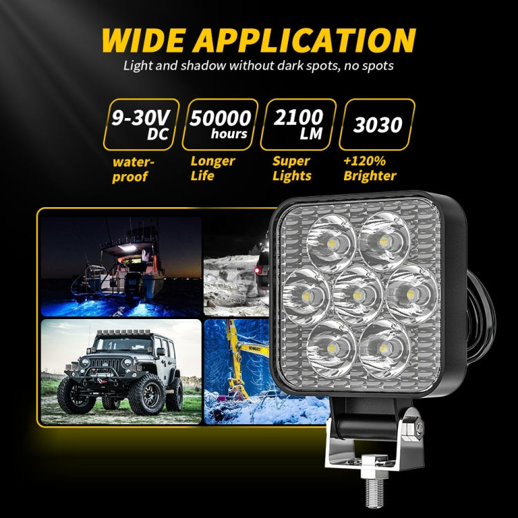Luce ausiliaria di ingegneria LED per auto da 2,5 pollici 12-30 V 12 W 6000 K, 12-30V 12W 6000K