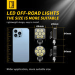 Luce ausiliaria di ingegneria LED per auto da 9-30 V 12 W 6000 K da 2,5 pollici, 9-30V 12W