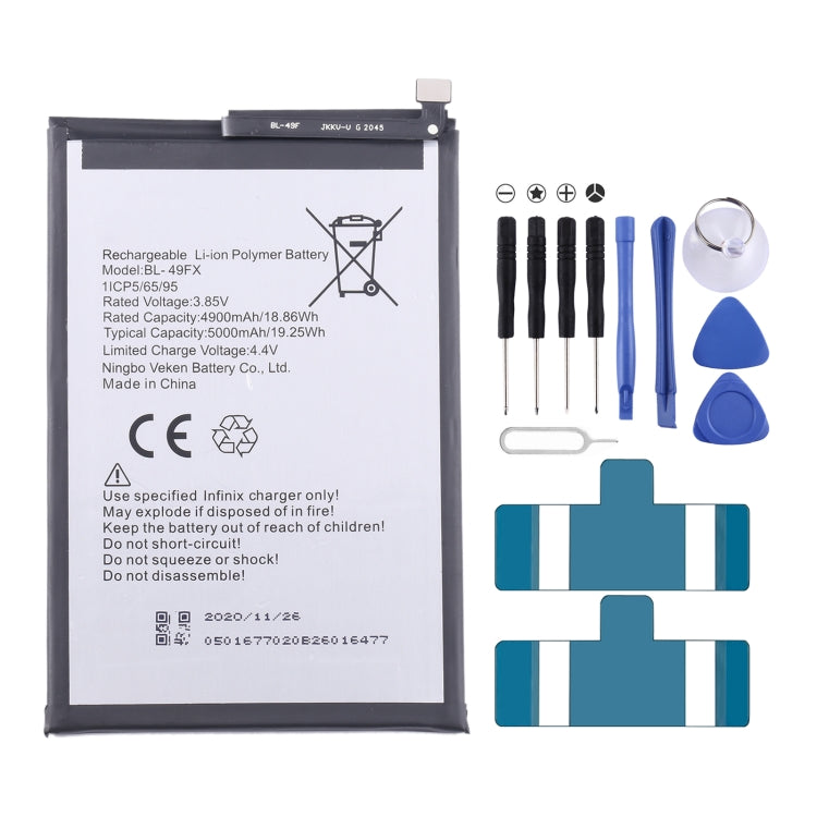 Sostituzione della batteria, For Infinix Note 30 Pro, For Infinix Hot 12 / Hot 20S, For Infinix Zeno X / X6811 / X6810, For Infinix Note 7 / Note 10 / Hot 11S, For Infinix Smart 6 / X6511 / X6511B, For Infinix Hot 9 Play / Hot 10 Play