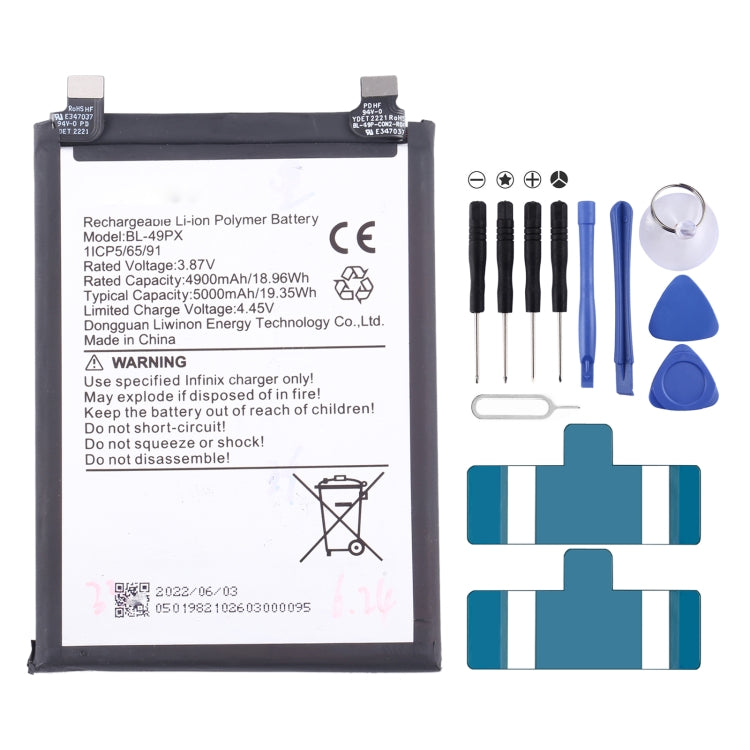 Sostituzione della batteria, For Infinix Note 30 Pro, For Infinix Hot 12 / Hot 20S, For Infinix Zeno X / X6811 / X6810, For Infinix Note 7 / Note 10 / Hot 11S, For Infinix Smart 6 / X6511 / X6511B, For Infinix Hot 9 Play / Hot 10 Play