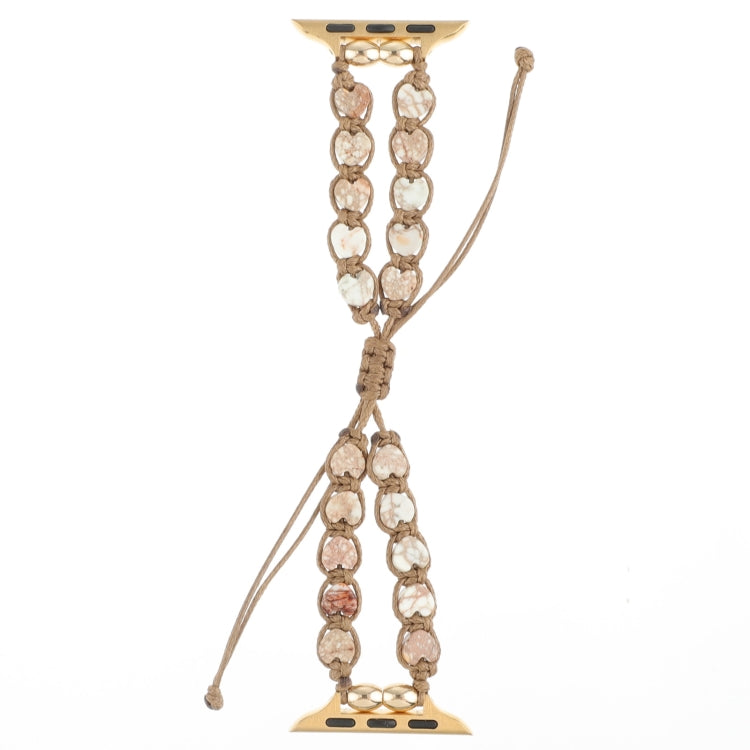 Cinturino per orologio a catena con coulisse e pietre a cuore, For Apple Watch SE 2023 44mm, For Apple Watch SE 2023 40mm, For Apple Watch Ultra 2 49mm, For Apple Watch Series 9 45mm, For Apple Watch Series 9 41mm, For Apple Watch Ultra 49mm