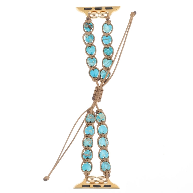 Cinturino per orologio a catena con coulisse e pietre a cuore, For Apple Watch Series 8 41mm, For Apple Watch Series 8 45mm, For Apple Watch SE 2022 40mm, For Apple Watch SE 2022 44mm, For Apple Watch Series 7 41mm, For Apple Watch Series 7 45mm