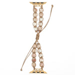 Cinturino per orologio a catena con coulisse e pietre a cuore, For Apple Watch Series 8 41mm, For Apple Watch Series 8 45mm, For Apple Watch SE 2022 40mm, For Apple Watch SE 2022 44mm, For Apple Watch Series 7 41mm, For Apple Watch Series 7 45mm