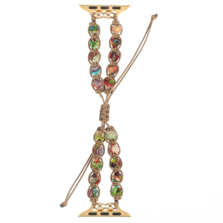 Cinturino per orologio a catena con coulisse e pietre a cuore, For Apple Watch 42mm, For Apple Watch 38mm
