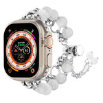 Cinturino per orologio con bracciale in metallo con catena di perle, For Apple Watch SE 2023 44mm, For Apple Watch SE 2023 40mm, For Apple Watch Ultra 2 49mm, For Apple Watch Series 9 45mm, For Apple Watch Series 9 41mm, For Apple Watch Ultra 49mm     ...