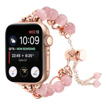Cinturino per orologio con bracciale in metallo con catena di perle, For Apple Watch SE 2022 40mm, For Apple Watch SE 2022 44mm, For Apple Watch Series 7 41mm, For Apple Watch Series 7 45mm, For Apple Watch SE 40mm, For Apple Watch SE 44mm             ...