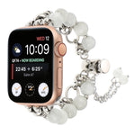 Cinturino per orologio con bracciale in metallo con catena di perle, For Apple Watch SE 2022 40mm, For Apple Watch SE 2022 44mm, For Apple Watch Series 7 41mm, For Apple Watch Series 7 45mm, For Apple Watch SE 40mm, For Apple Watch SE 44mm             ...