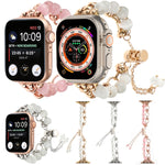 Cinturino per orologio con bracciale in metallo con catena di perle, For Apple Watch SE 2022 40mm, For Apple Watch SE 2022 44mm, For Apple Watch Series 7 41mm, For Apple Watch Series 7 45mm, For Apple Watch SE 40mm, For Apple Watch SE 44mm             ...
