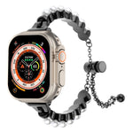 Cinturino per orologio in metallo con bracciale di perle, For Apple Watch SE 2023 44mm, For Apple Watch SE 2023 40mm, For Apple Watch Ultra 2 49mm, For Apple Watch Series 9 45mm, For Apple Watch Series 9 41mm, For Apple Watch Ultra 49mm