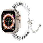 Cinturino per orologio in metallo con bracciale di perle, For Apple Watch SE 2023 44mm, For Apple Watch SE 2023 40mm, For Apple Watch Ultra 2 49mm, For Apple Watch Series 9 45mm, For Apple Watch Series 9 41mm, For Apple Watch Ultra 49mm