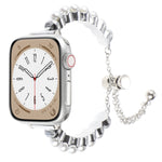 Cinturino per orologio in metallo con bracciale di perle, For Apple Watch Series 4 44mm, For Apple Watch Series 4 40mm, For Apple Watch Series 3 38mm, For Apple Watch Series 3 42mm, For Apple Watch Series 2 42mm, For Apple Watch Series 2 38mm