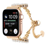 Cinturino per orologio in metallo con catena in lega di zinco rotonda perlata, For Apple Watch SE 2023 44mm, For Apple Watch SE 2023 40mm, For Apple Watch Ultra 2 49mm, For Apple Watch Series 9 45mm, For Apple Watch Series 9 41mm                       ...