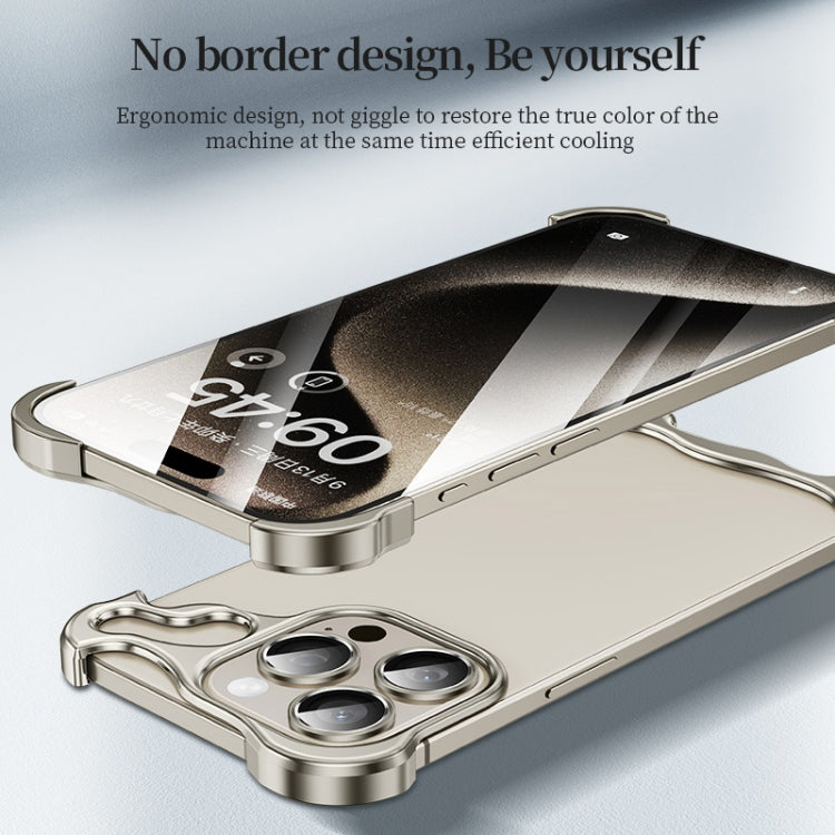 Custodia per telefono con cuscinetto angolare in metallo senza cornice con pellicola per lenti, For iPhone 14 Plus, For iPhone 14, For iPhone 14 Pro, For iPhone 14 Pro Max