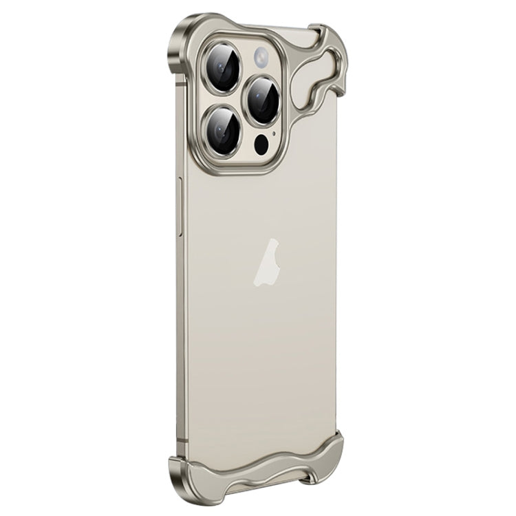 Custodia per telefono con cuscinetto angolare in metallo senza cornice con pellicola per lenti, For iPhone 14 Plus, For iPhone 14, For iPhone 14 Pro, For iPhone 14 Pro Max