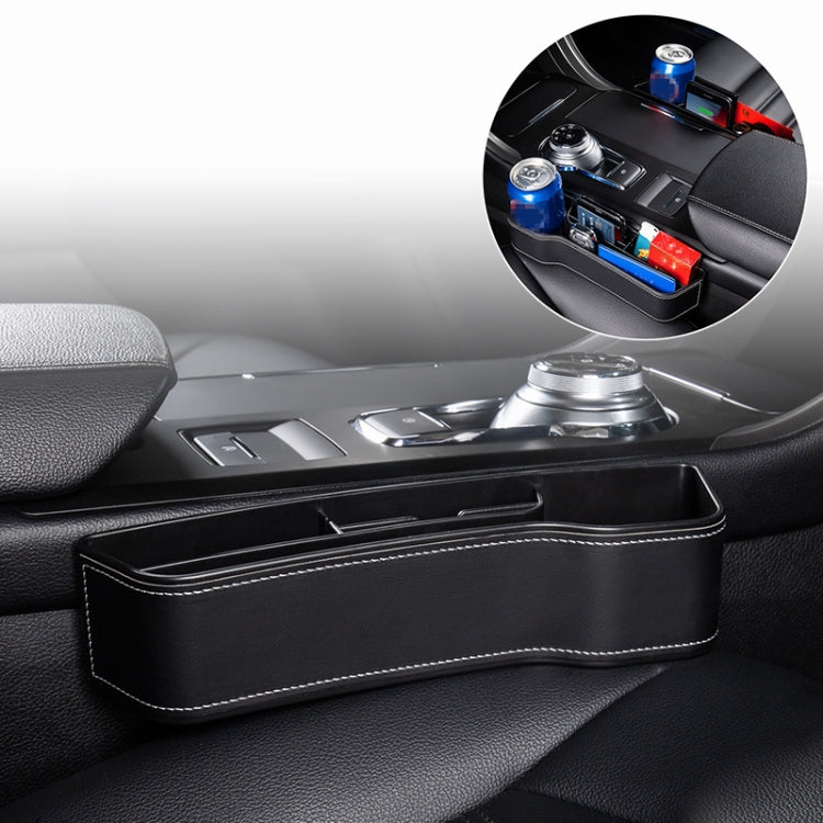 Auto multifunzionale Console Box Portabicchieri Sedile Gap Side Storage Box, stile in pelle, Brown Front Passenger Seat, Beige Front Passenger Seat, Black Front Passenger Seat, Black Main Driver Seat, Beige Main Driver Seat, Brown Main Driver Seat