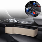 Auto multifunzionale Console Box Portabicchieri Sedile Gap Side Storage Box, stile in pelle, Brown Front Passenger Seat, Beige Front Passenger Seat, Black Front Passenger Seat, Black Main Driver Seat, Beige Main Driver Seat, Brown Main Driver Seat