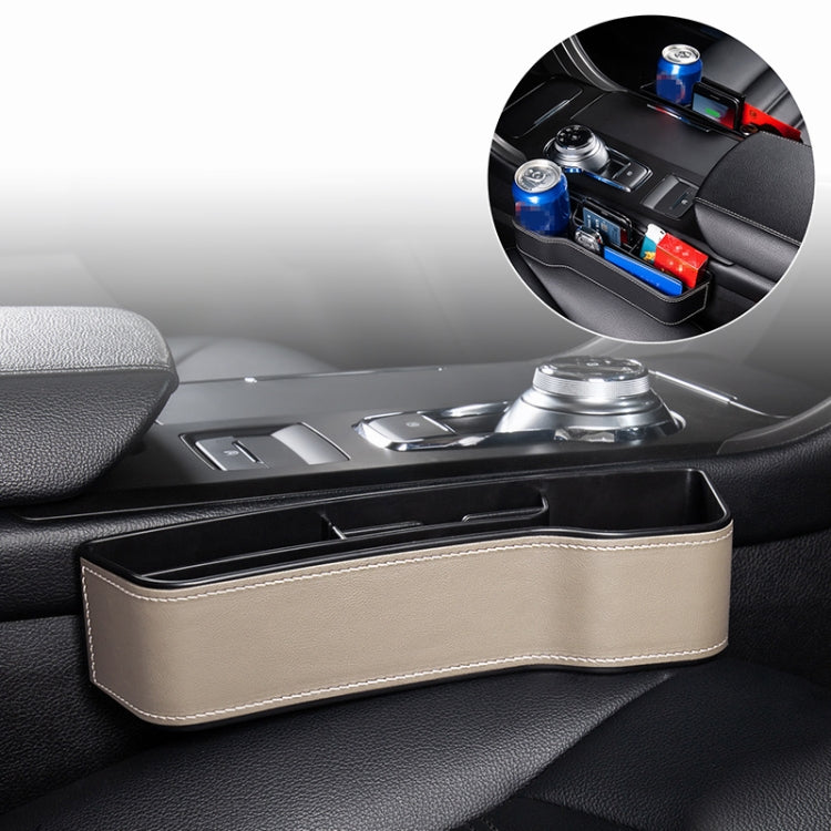 Auto multifunzionale Console Box Portabicchieri Sedile Gap Side Storage Box, stile in pelle, Brown Front Passenger Seat, Beige Front Passenger Seat, Black Front Passenger Seat, Black Main Driver Seat, Beige Main Driver Seat, Brown Main Driver Seat