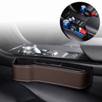 Auto multifunzionale Console Box Portabicchieri Sedile Gap Side Storage Box, stile in pelle, Brown Front Passenger Seat, Beige Front Passenger Seat, Black Front Passenger Seat, Black Main Driver Seat, Beige Main Driver Seat, Brown Main Driver Seat