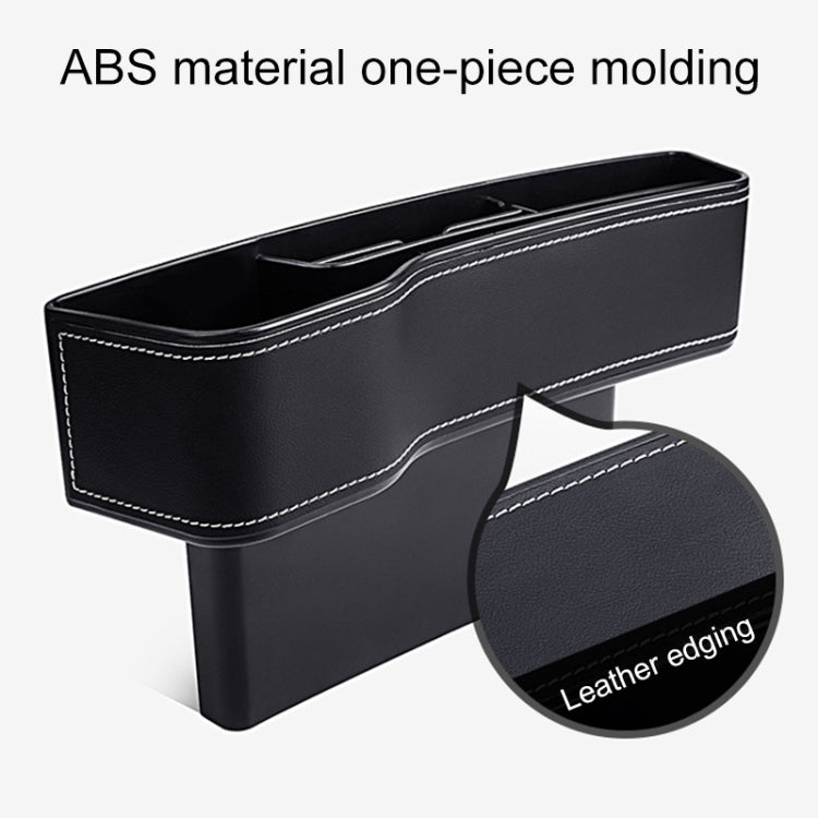 Auto multifunzionale Console Box Portabicchieri Sedile Gap Side Storage Box, stile in pelle, Brown Front Passenger Seat, Beige Front Passenger Seat, Black Front Passenger Seat, Black Main Driver Seat, Beige Main Driver Seat, Brown Main Driver Seat