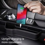 Auto multifunzionale Console Box Portabicchieri Sedile Gap Side Storage Box, stile in pelle, Brown Front Passenger Seat, Beige Front Passenger Seat, Black Front Passenger Seat, Black Main Driver Seat, Beige Main Driver Seat, Brown Main Driver Seat