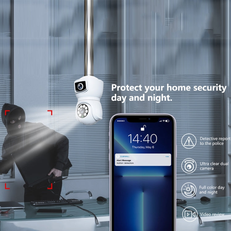 Telecamera di sicurezza doppia lente con rilevamento movimento DP