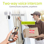 La telecamera intelligente per visione notturna con rilevamento del movimento a lampadina DP43 supporta l'interfono vocale, DP43