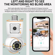 La telecamera intelligente per visione notturna con rilevamento del movimento a lampadina DP44 supporta l'interfono vocale, DP44