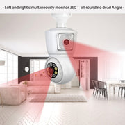 La telecamera intelligente per visione notturna con rilevamento del movimento a lampadina DP44 supporta l'interfono vocale, DP44