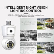 La telecamera intelligente per visione notturna con rilevamento del movimento a lampadina DP44 supporta l'interfono vocale, DP44