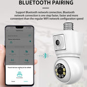 La telecamera intelligente per visione notturna con rilevamento del movimento a lampadina DP44 supporta l'interfono vocale, DP44