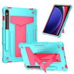 Custodia per tablet PC ibrida in silicone robot T Holder, For Samsung Galaxy Tab S9 FE+ / S9+, For Samsung Galaxy Tab S9 FE / S9, For Samsung Galaxy Tab A9+, For Samsung Galaxy Tab A9