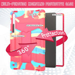 Custodia per tablet PC ibrida in silicone robot T Holder, For Samsung Galaxy Tab S9 FE+ / S9+, For Samsung Galaxy Tab S9 FE / S9, For Samsung Galaxy Tab A9+, For Samsung Galaxy Tab A9