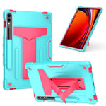 Custodia per tablet PC ibrida in silicone robot T Holder, For Samsung Galaxy Tab S9 FE+ / S9+, For Samsung Galaxy Tab S9 FE / S9, For Samsung Galaxy Tab A9+, For Samsung Galaxy Tab A9