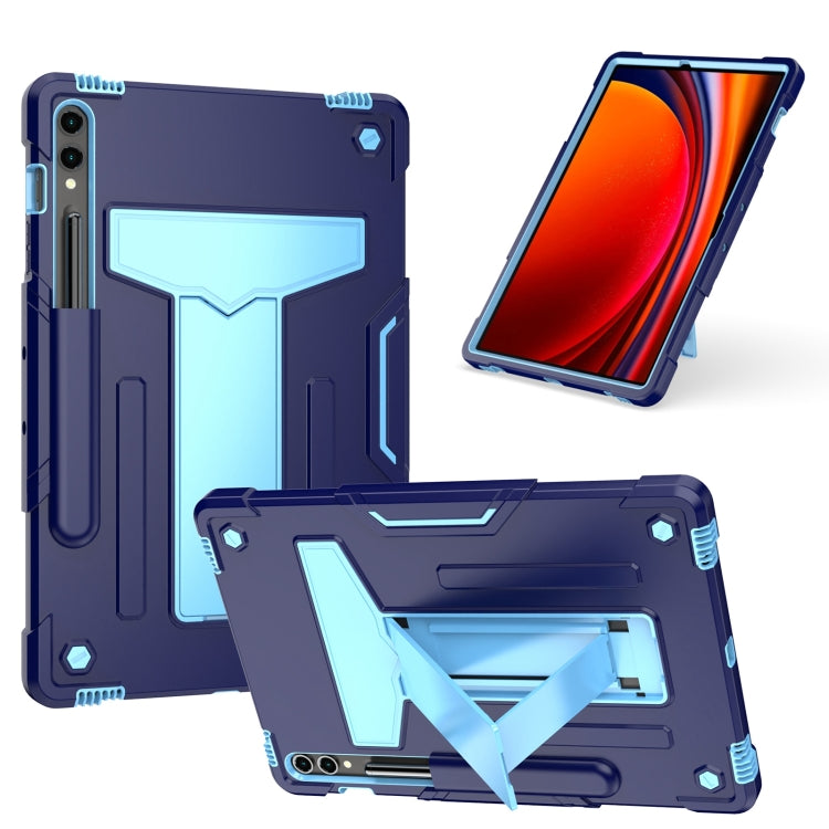 Custodia per tablet PC ibrida in silicone robot T Holder, For Samsung Galaxy Tab S9 FE+ / S9+, For Samsung Galaxy Tab S9 FE / S9, For Samsung Galaxy Tab A9+, For Samsung Galaxy Tab A9