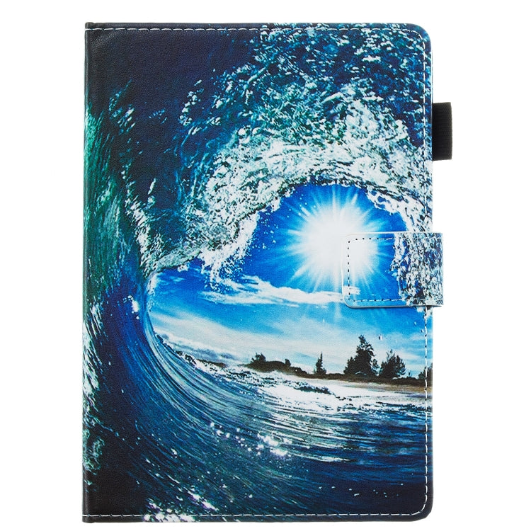 Custodia in pelle piatta a trama piatta con slot per schede e portafoglio e supporto e funzione Sleep / Wake-up, For Amazon Kindle Fire HD 8 (2020)