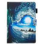 Custodia in pelle piatta a trama piatta con slot per schede e portafoglio e supporto e funzione Sleep / Wake-up, For Amazon Kindle Fire HD 8 (2020)