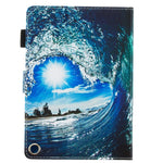 Custodia in pelle piatta a trama piatta con slot per schede e portafoglio e supporto e funzione Sleep / Wake-up, For Amazon Kindle Fire HD 8 (2020)