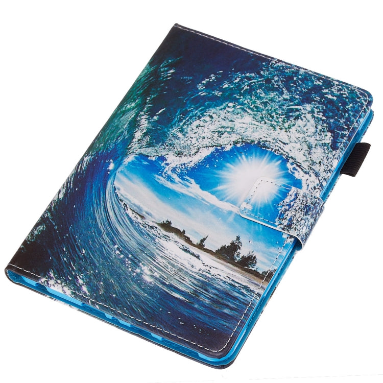 Custodia in pelle piatta a trama piatta con slot per schede e portafoglio e supporto e funzione Sleep / Wake-up, For Amazon Kindle Fire HD 8 (2020)
