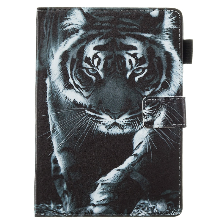 Custodia in pelle piatta a trama piatta con slot per schede e portafoglio e supporto e funzione Sleep / Wake-up, For Amazon Kindle Fire HD 8 (2020)